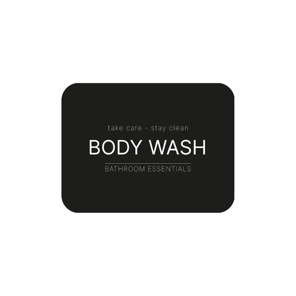 Klisteretikett - Body Wash - Mattsvart