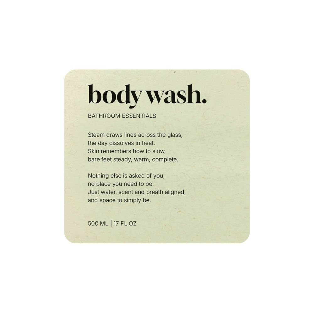 Klisteretikett Premium - Body Wash - Beige