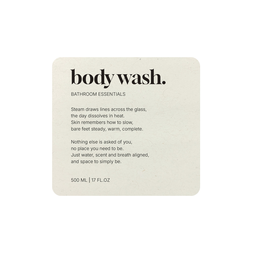 Klisteretikett Premium - Body Wash - Beige