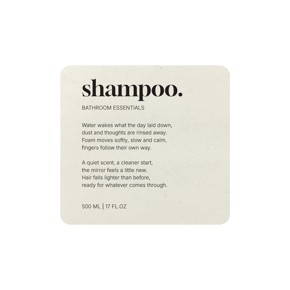 Klisteretikett Premium - Shampoo - Beige