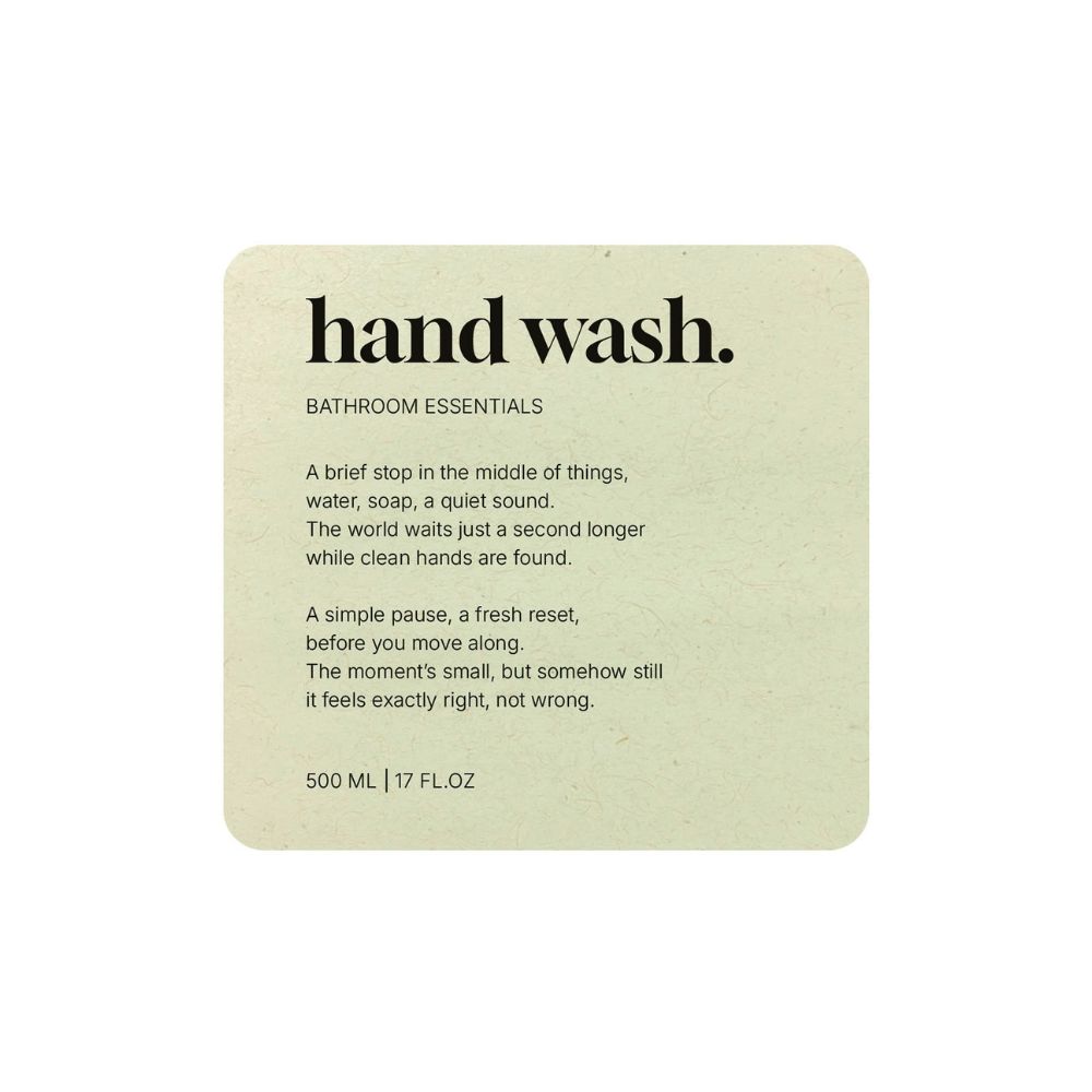 Klisteretikett Premium - Hand Wash - Beige
