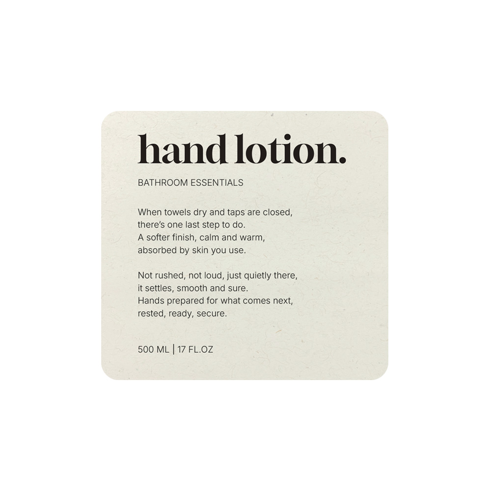 Klisteretikett Premium - Hand Lotion - Beige