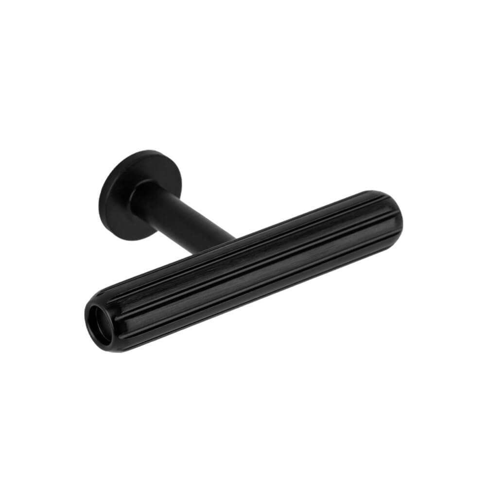 Cabinet Knob T Rille Mini - Brushed Black in the group Cabinet Knobs / Color/Material / Black at Beslag Online (372997-11)