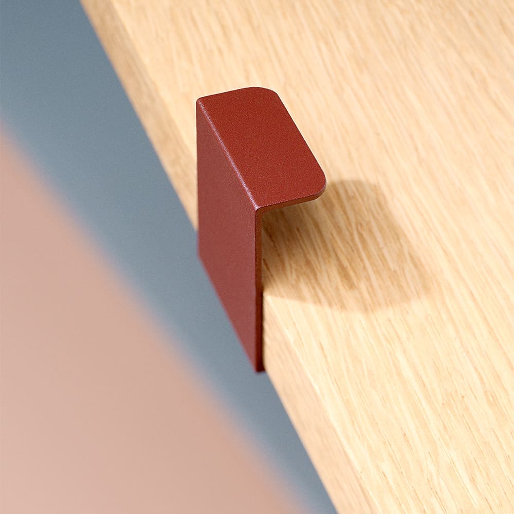 Toniton Hide Handtag - 40mm - Reddish Brown
