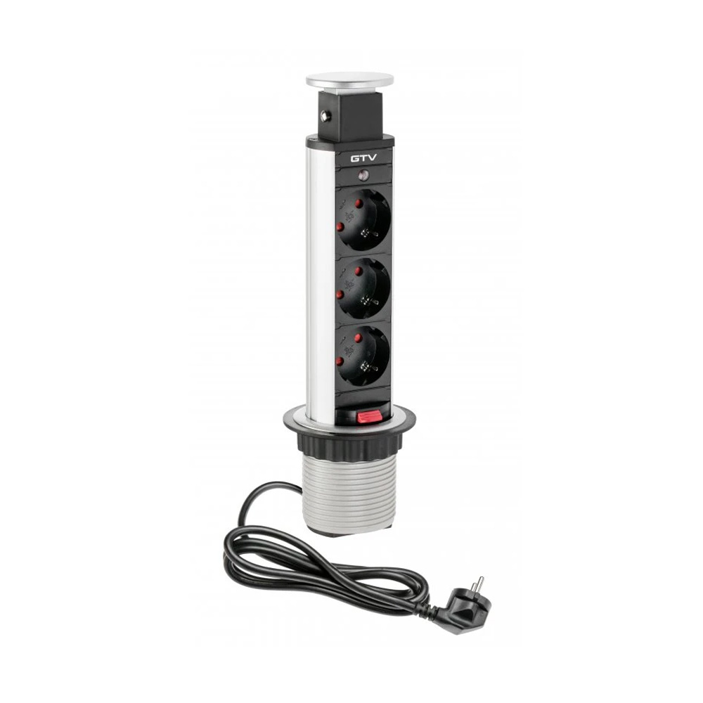 Elpelare 60mm 3st 230V Standard uttag  - Silver