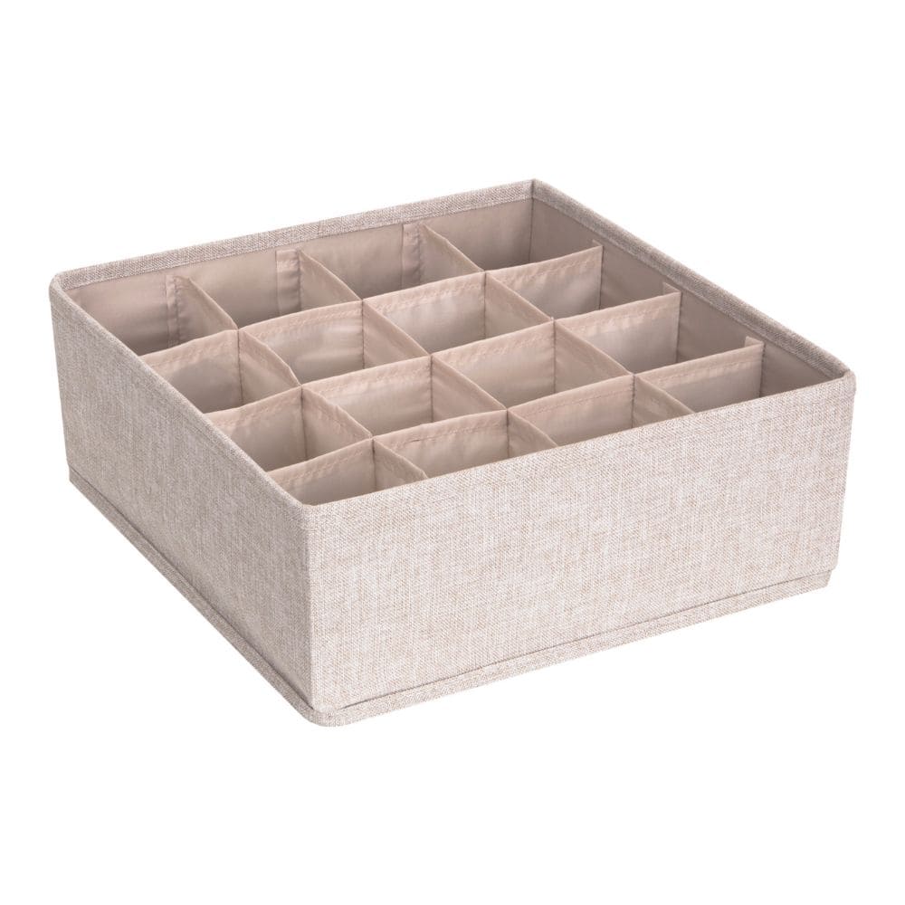 Förvaringslåda med 16-fack - Beige