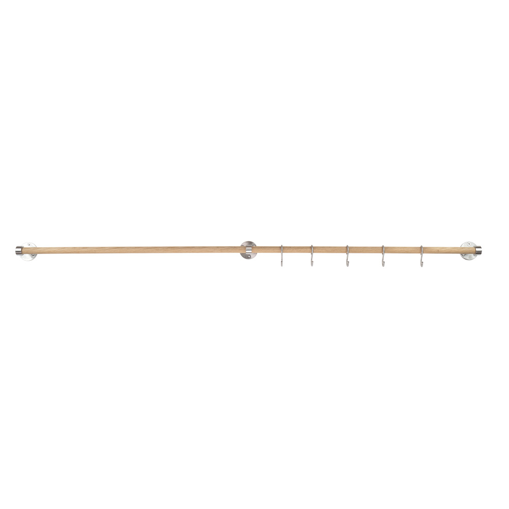 Extension Rod Aveny - 600mm - Oak/Brushed Stainless in the group Hooks / Color/Material / Wood at Beslag Online (947970-41)