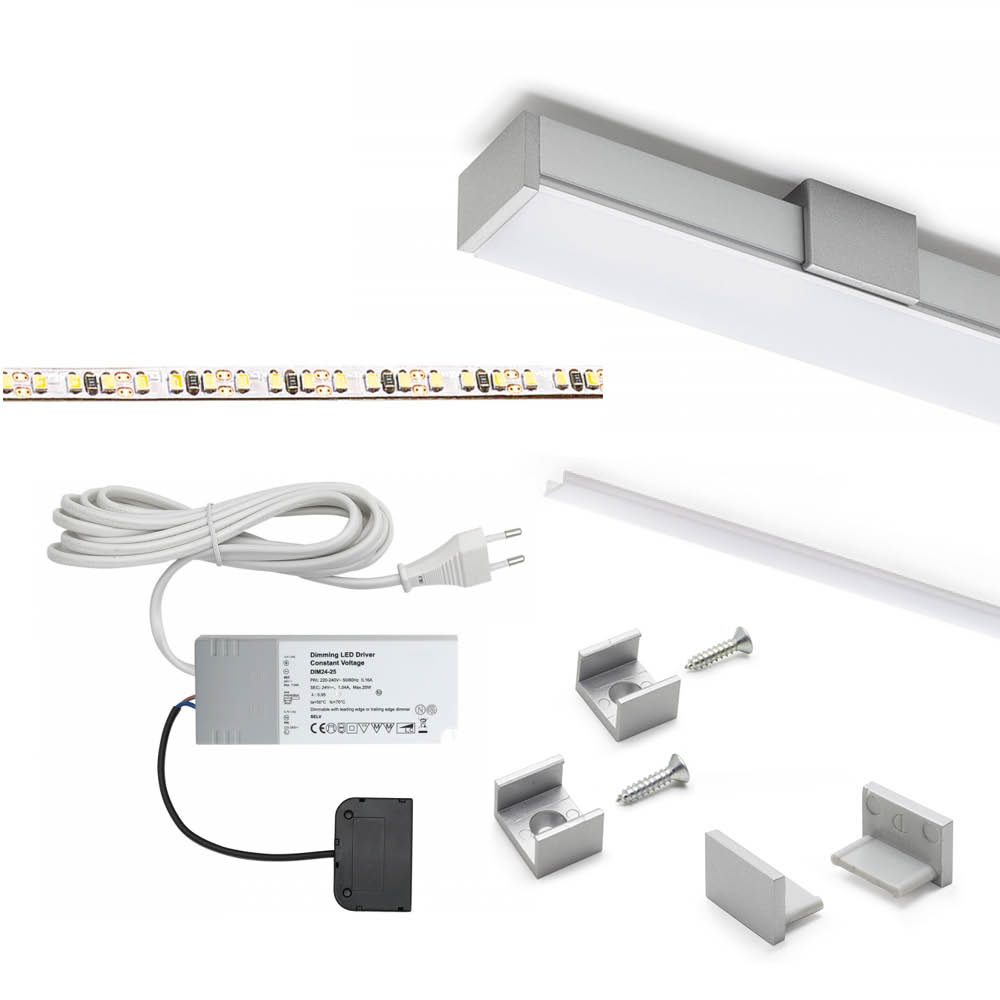 Belysningskit Twig XA - 2000mm - Aluminium i gruppen Belysning / All Belysning / LED Lister & Profiler hos Beslag Online (973461-K)