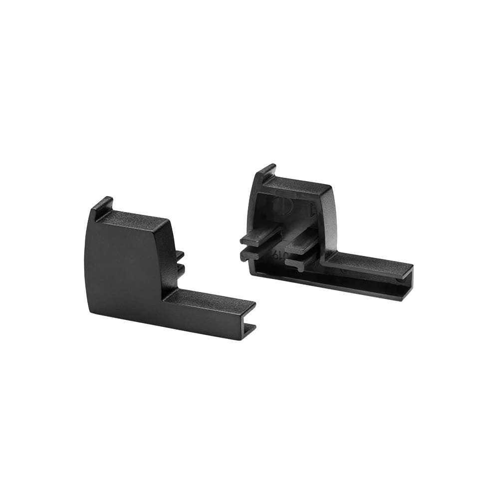 Ändavslut Tuby - Svart - 2-pack