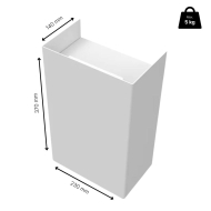 Väggmonterad Sophink Hold - 9L - Vit