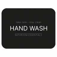 Klisteretikett - Hand Wash - Mattsvart