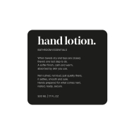 Klisteretikett Premium - Hand Lotion - Mattsvart