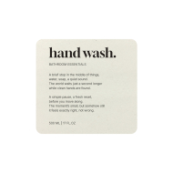 Klisteretikett Premium - Hand Wash - Beige