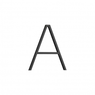 Husbokstav Contemporary A - Small - Svart