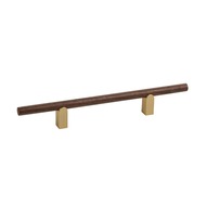 Handtag Kumo Wood - Valnöt/Borstad Mässing