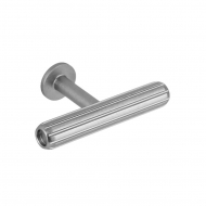 Cabinet Knob T Rille Mini - Stainless Steel Look