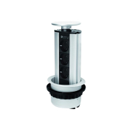 Elpelare 100mm 3st 230V Uttag - Svart