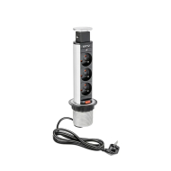 Elpelare 60mm 3st 230V EU uttag - Silver