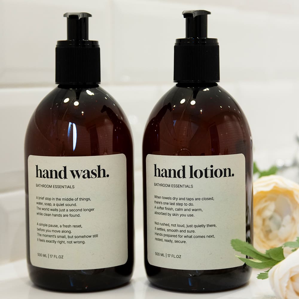 Klisteretikett Premium - Hand Lotion - Beige