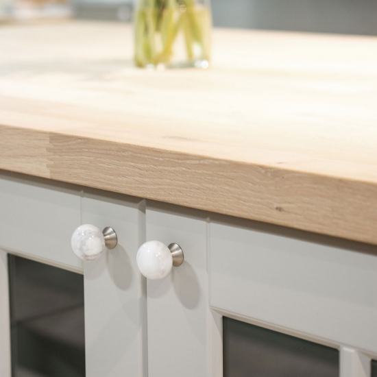 Knopp Bead Straight - Carrara Marmor