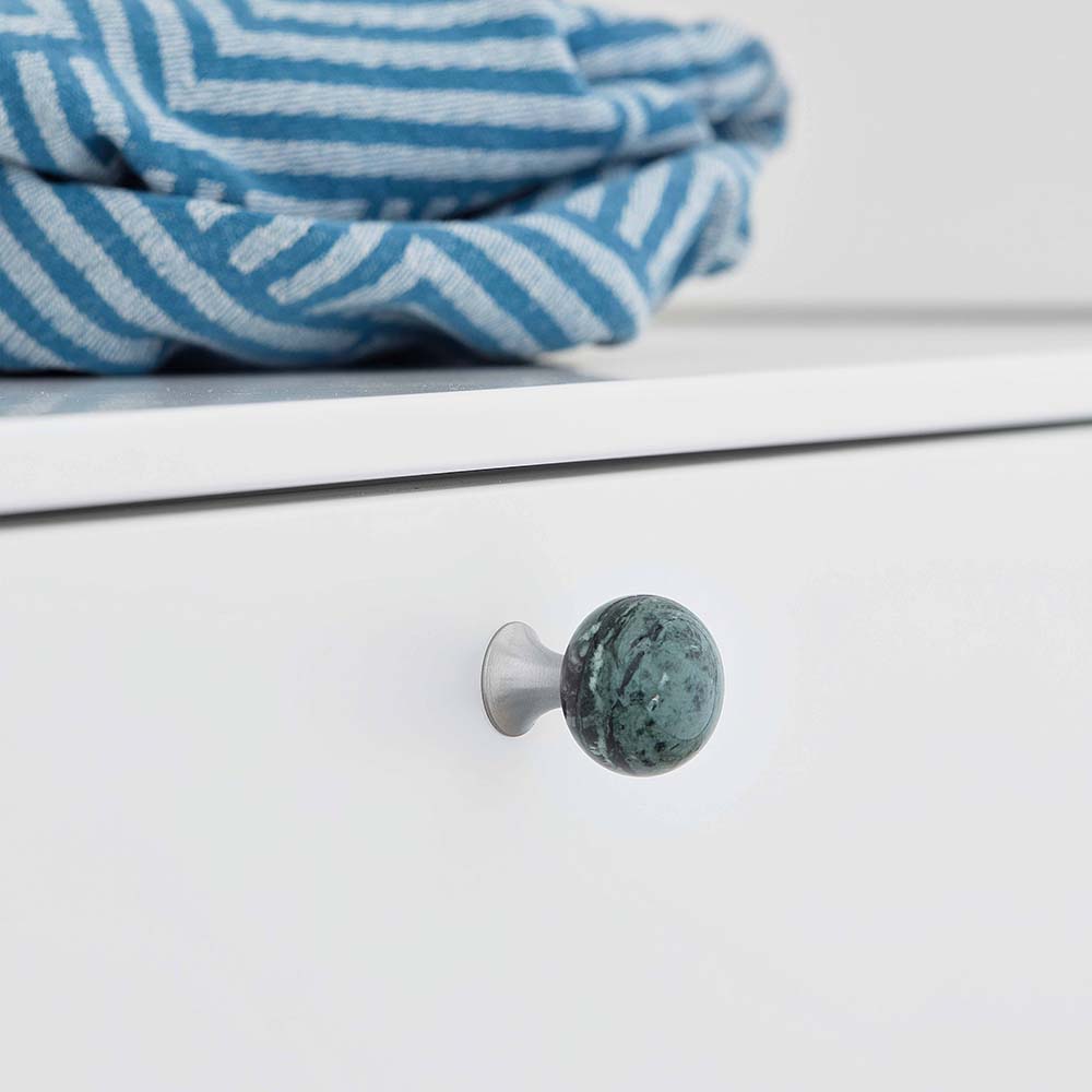 Knopp Bead Straight - Carrara Marmor/Grön