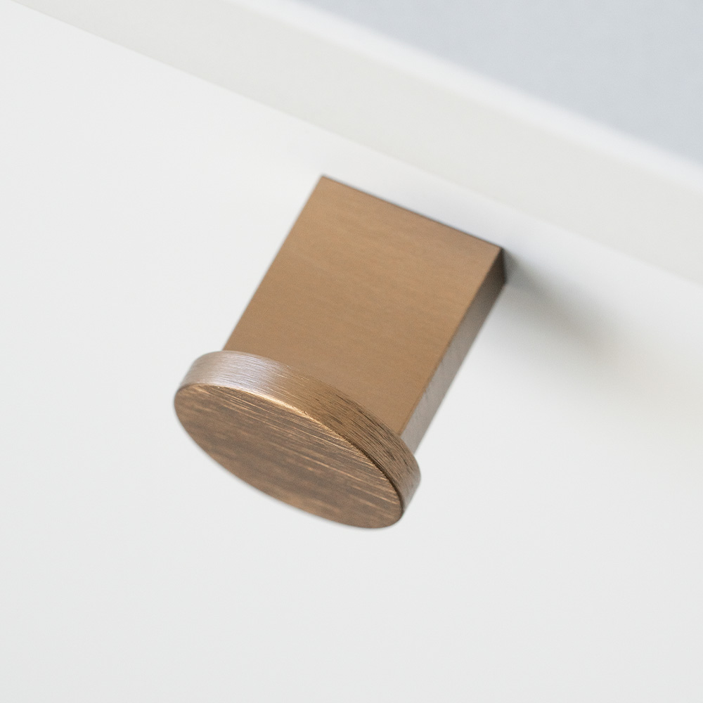 Knopp Nexx Ø25mm - Mörk Borstad Mässing