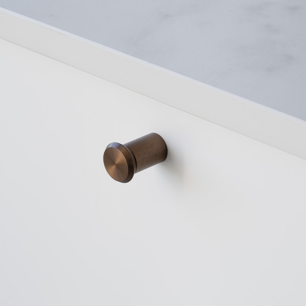 Knopp Fase Ø23mm - Borstad Brons