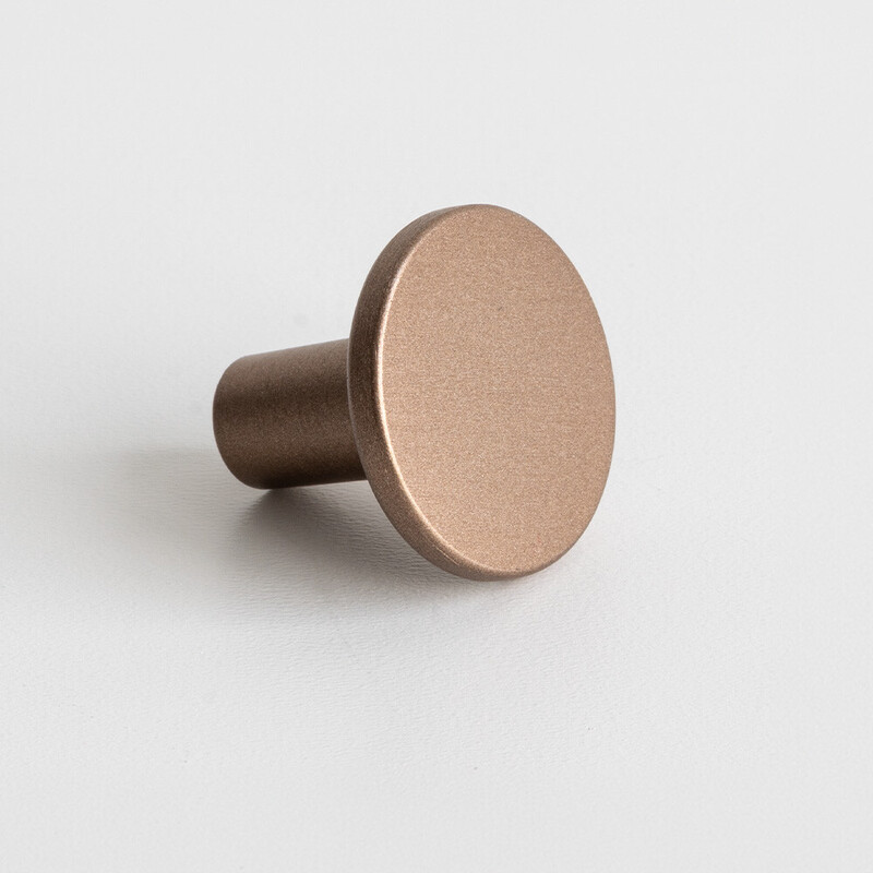 Knopp Lund - 25mm - Borstad Brons