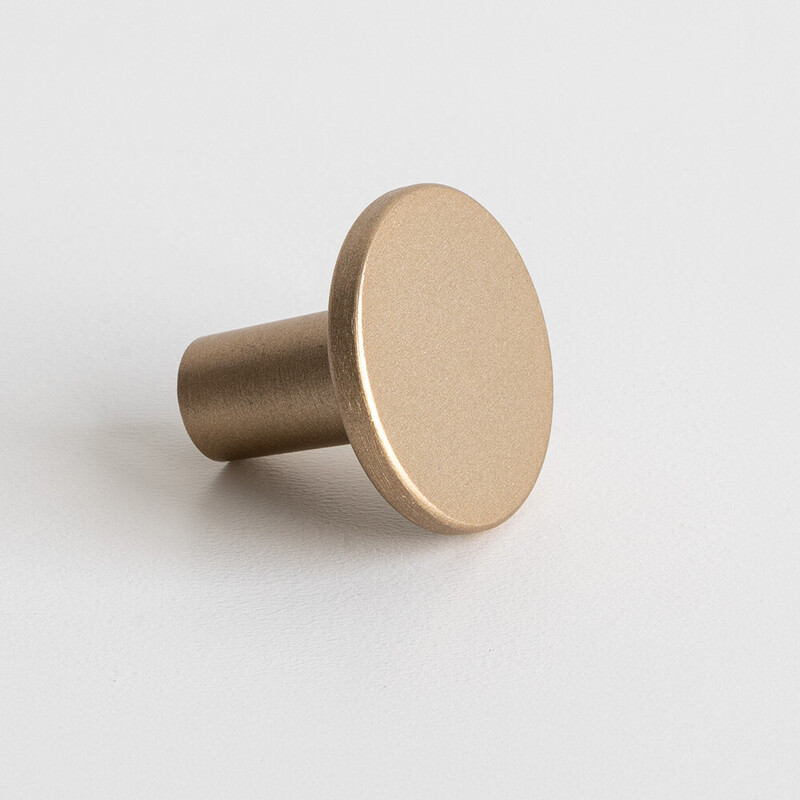Knopp Lund - 25mm - Borstad Ljus Guld