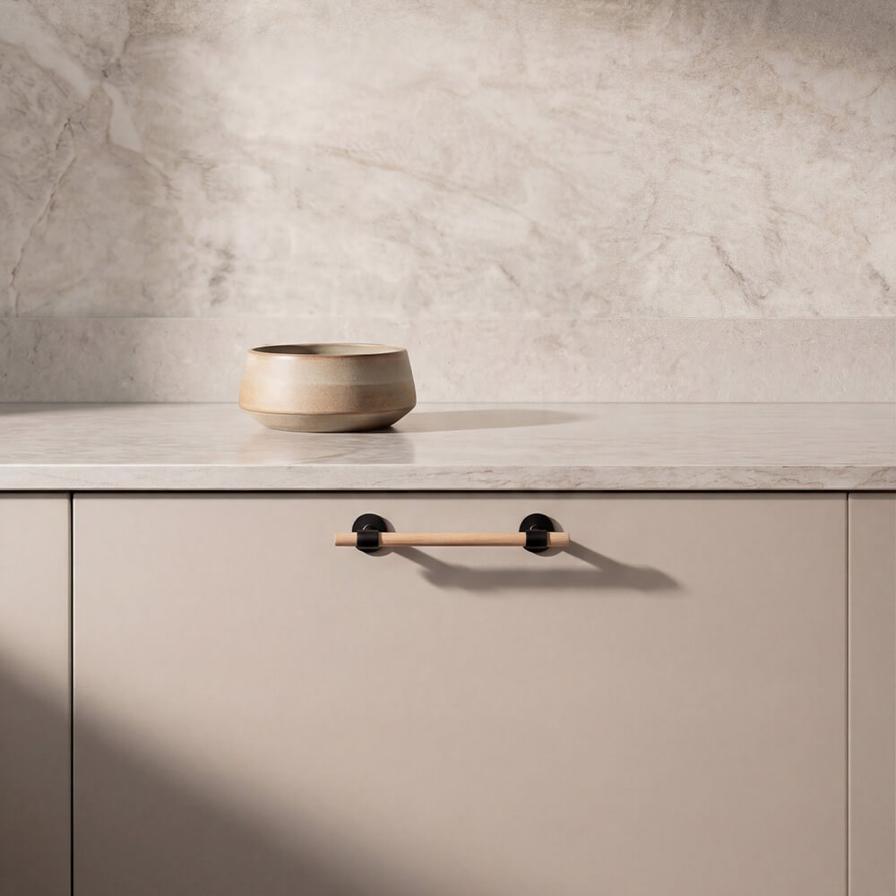 Handtag Uniform - 128mm - Ek/Mattsvart