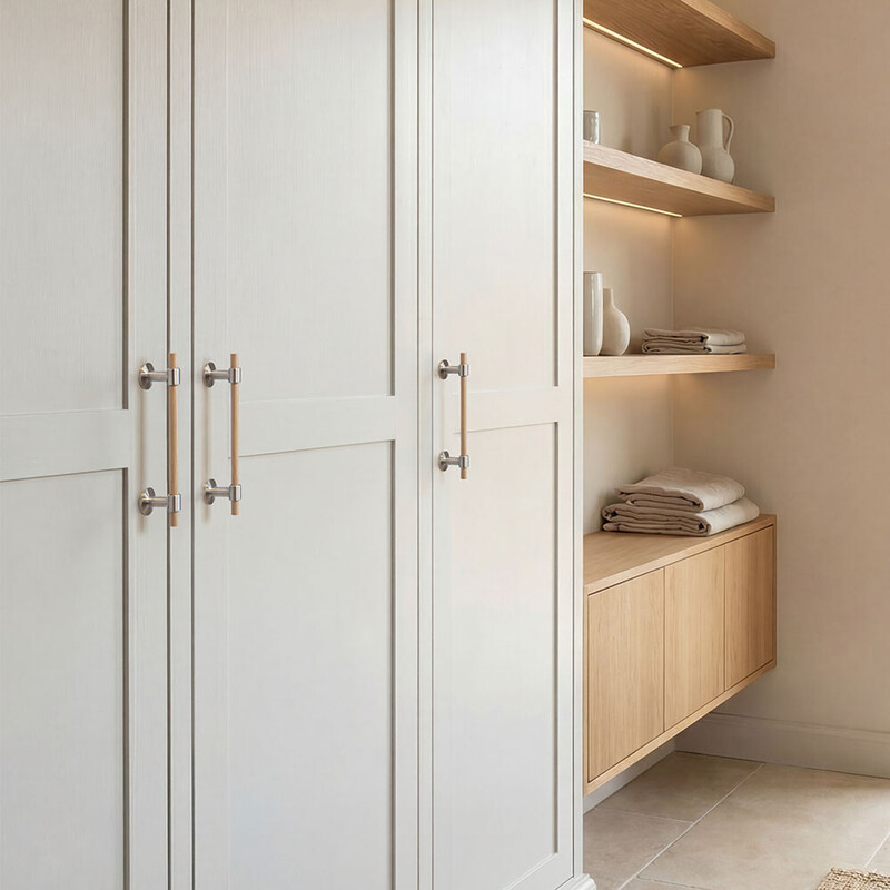 Handtag Uniform - 128mm - Ek/Borstad Rostfritt