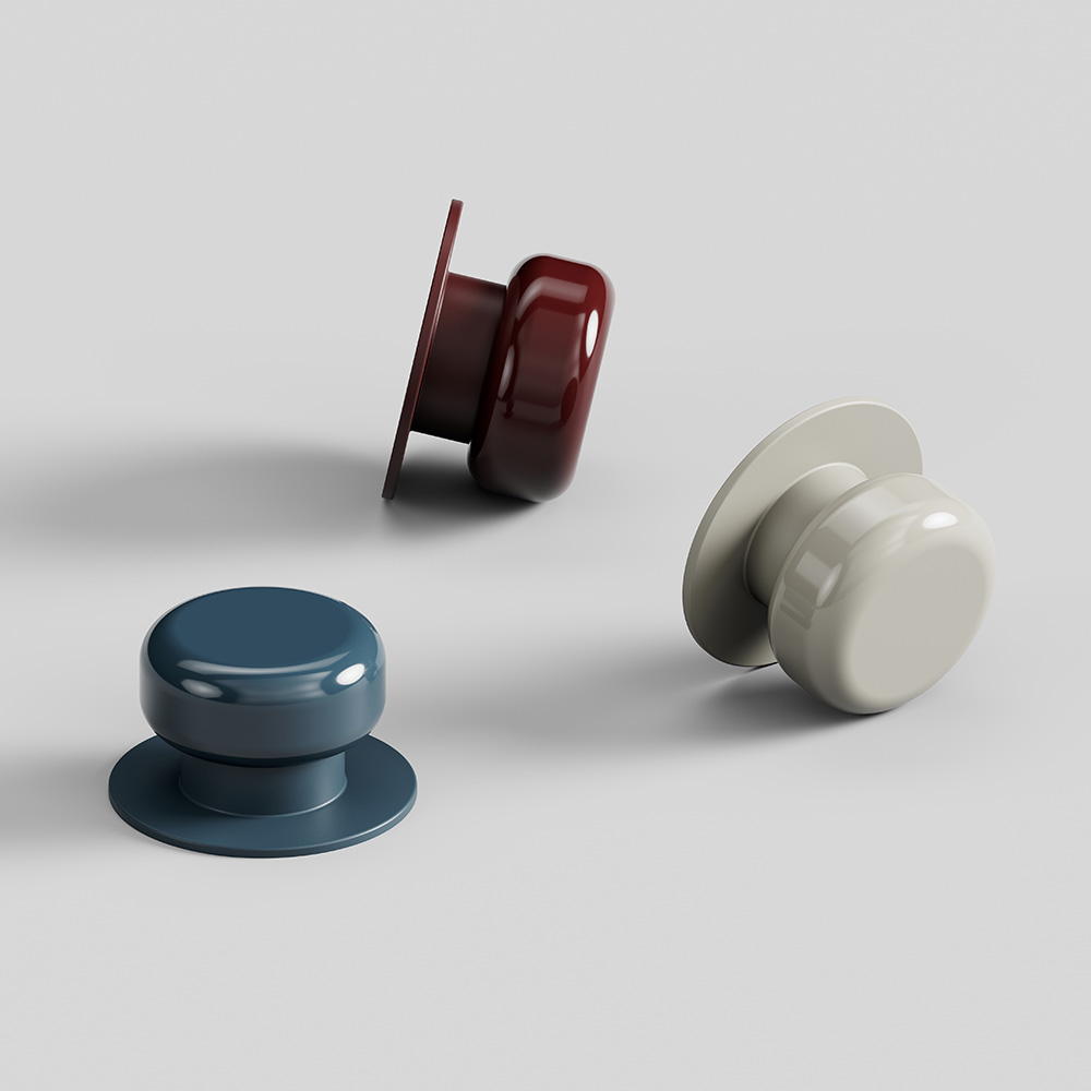 Knopp Colette - 50mm - Glossy Maroon Red