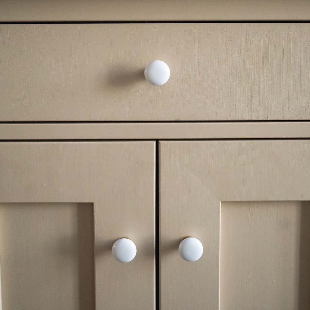 Knopp 24136 - Vit/Mässing