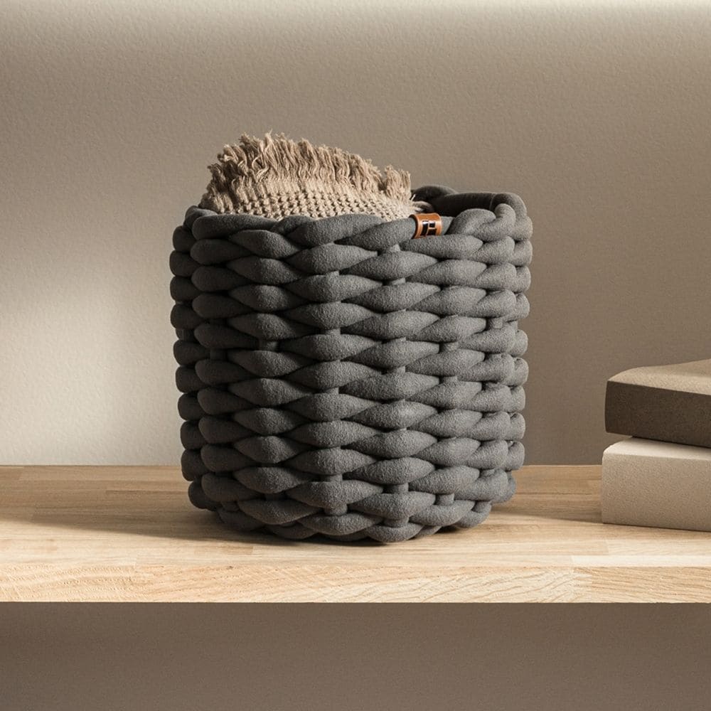 Rund Korg - Grå