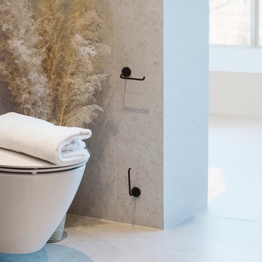 Reservpappershållare Calm - Brunerad Mässing