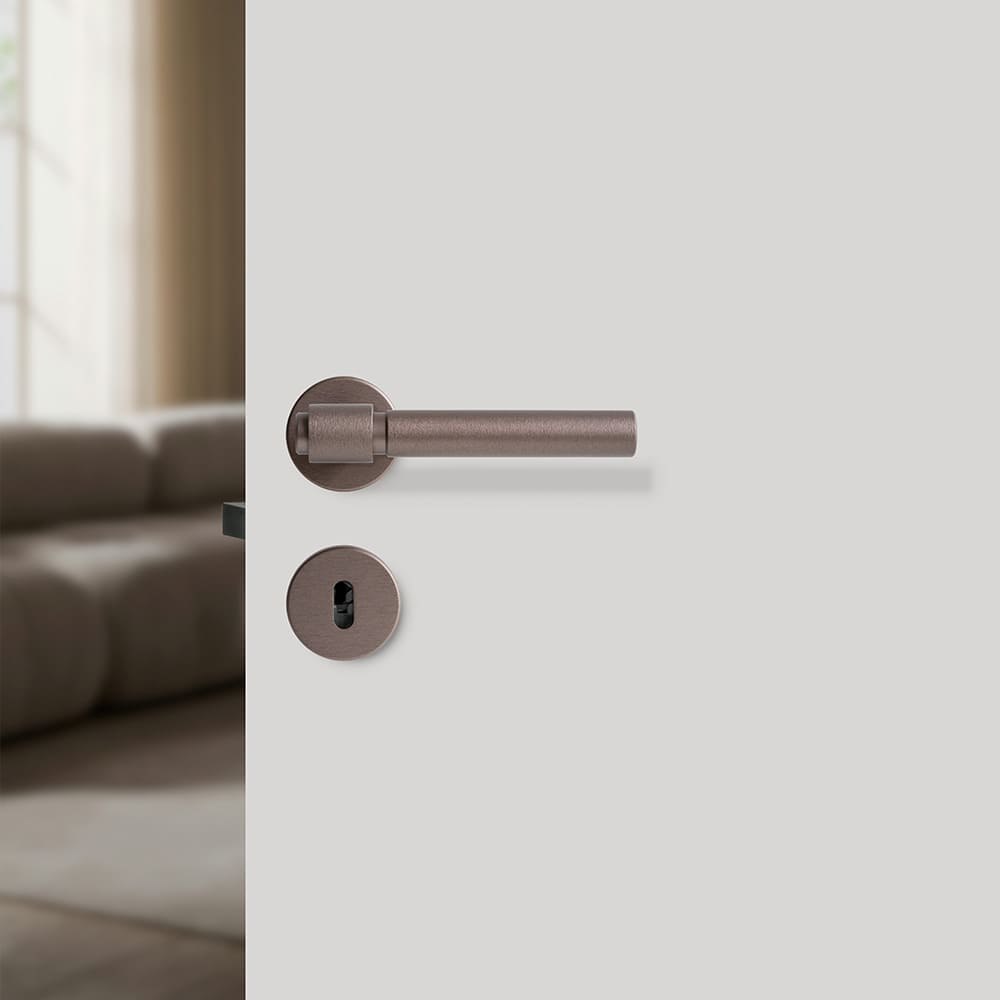 Dörrhandtag Helix 200 Plain - Mörk Brons
