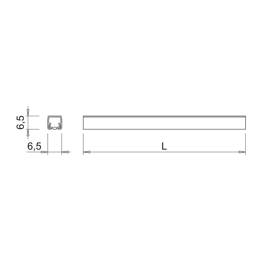Täckprofil Magy - 2000mm - Svart