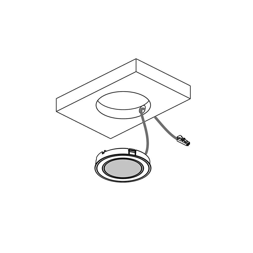 LED-Spot Holl D-M med lock - Mattsvart