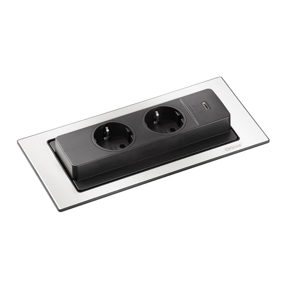 El-uttag Backflip 2 & 1 USB-C - Rostfri Look