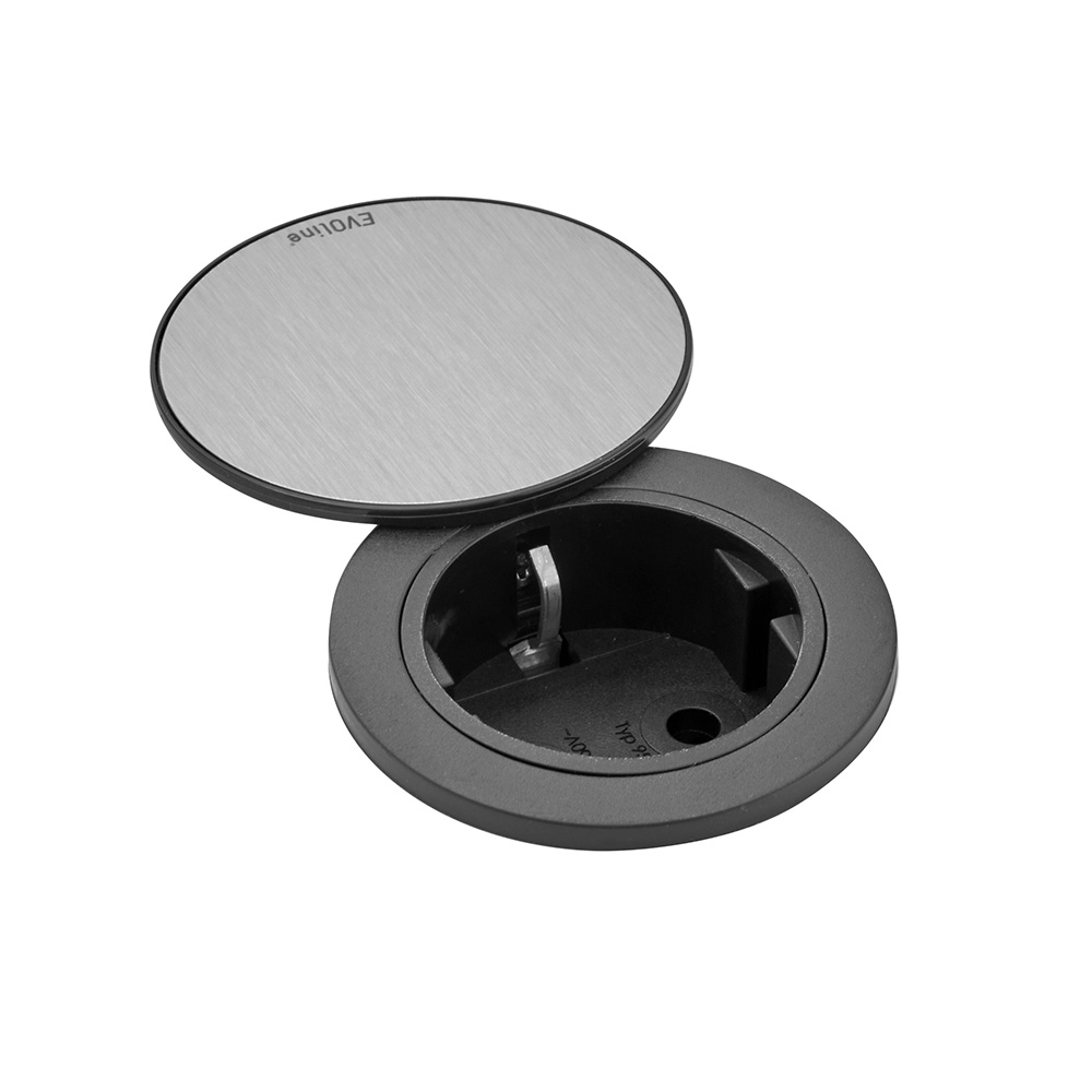 Eluttag One - Rostfritt/Svart