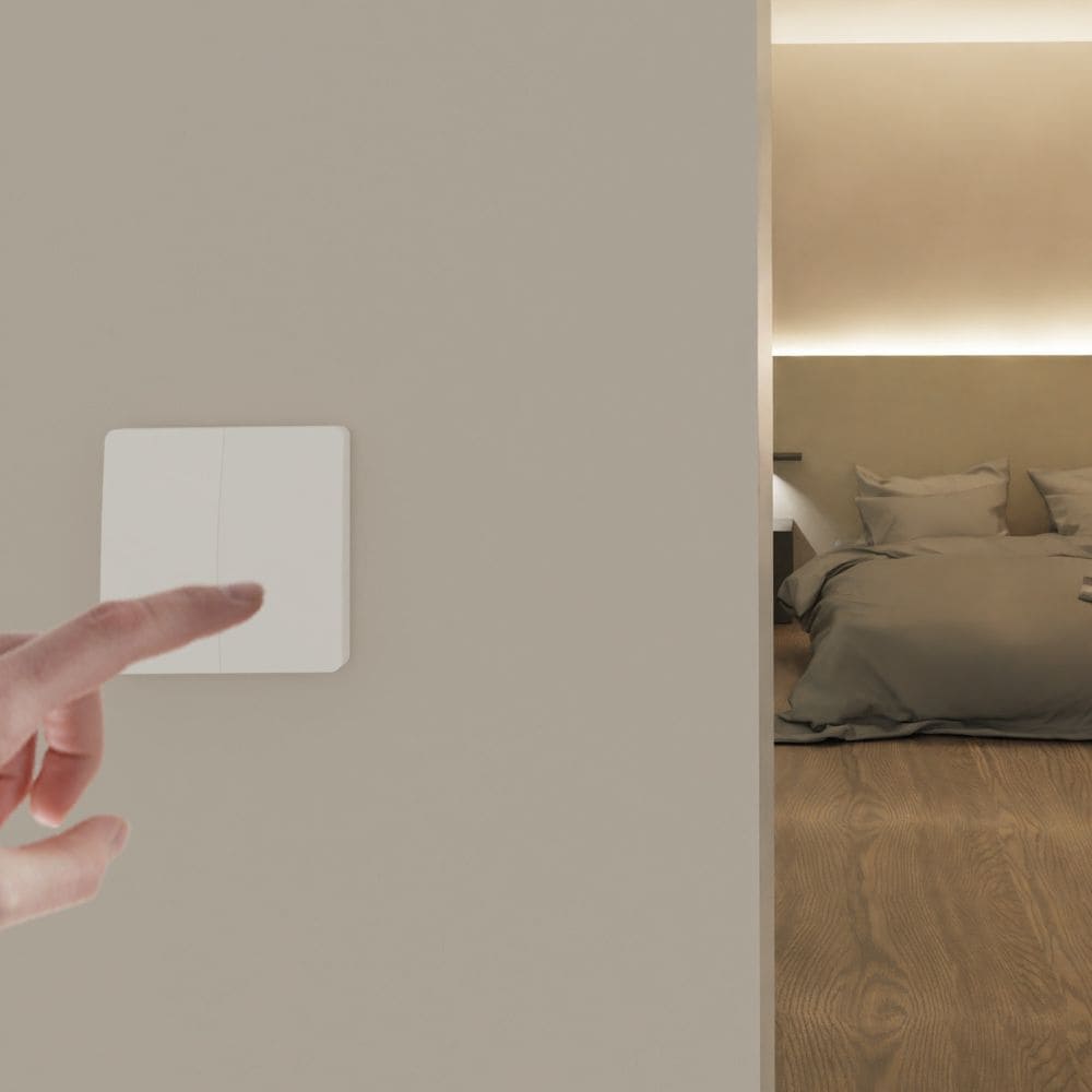Dimmer Trådlös Kiny - Dubbel - Vit