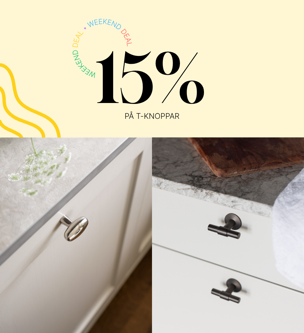 Weekend deal 15% på t-knoppar