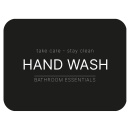 Klisteretikett - Hand Wash - Mattsvart