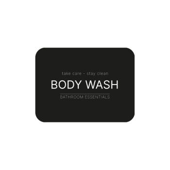 Klisteretikett - Body Wash - Mattsvart
