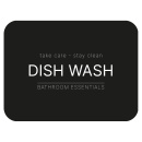Klisteretikett - Dish Wash - Mattsvart