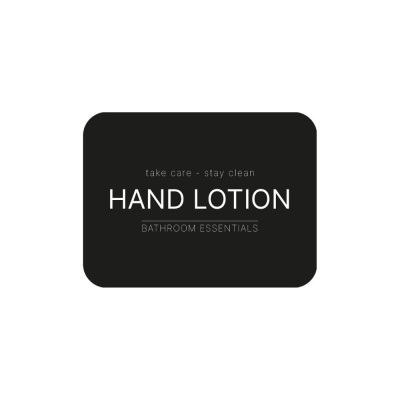 Klisteretikett - Hand Lotion - Mattsvart i gruppen Badrumstillbehör / Visa alla badrumstillbehör / Tvålpumpshållare & Tvål hos Beslag Online (10107-BO)