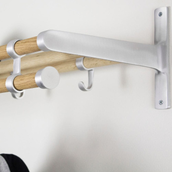 Hatthylla Elegant Plus - 1000mm - Ek/Aluminium 