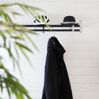 Hatthylla Elegant Plus - 1000mm - Svart/Aluminium