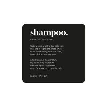 Klisteretikett Premium - Shampoo - Mattsvart