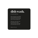Klisteretikett Premium - Dish Wash - Mattsvart